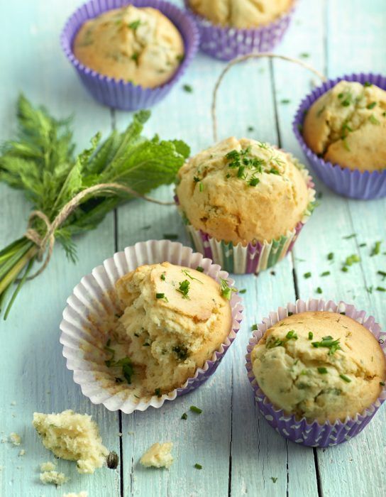 Muffins de finas hierbas