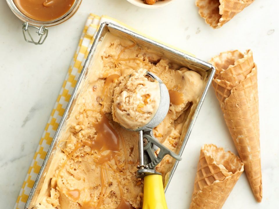 Helado toffee y kikos