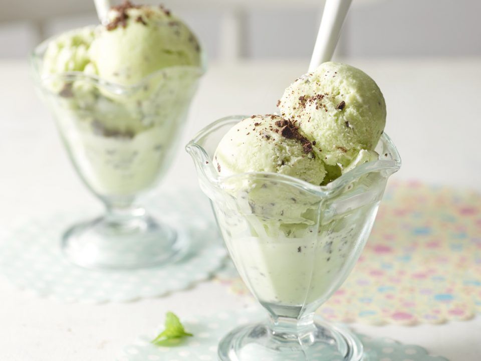 Helado de menta after eight