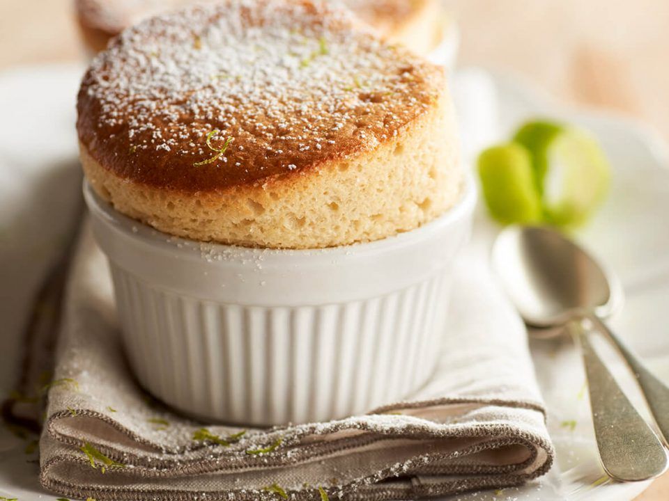 Soufflé de lima y coco